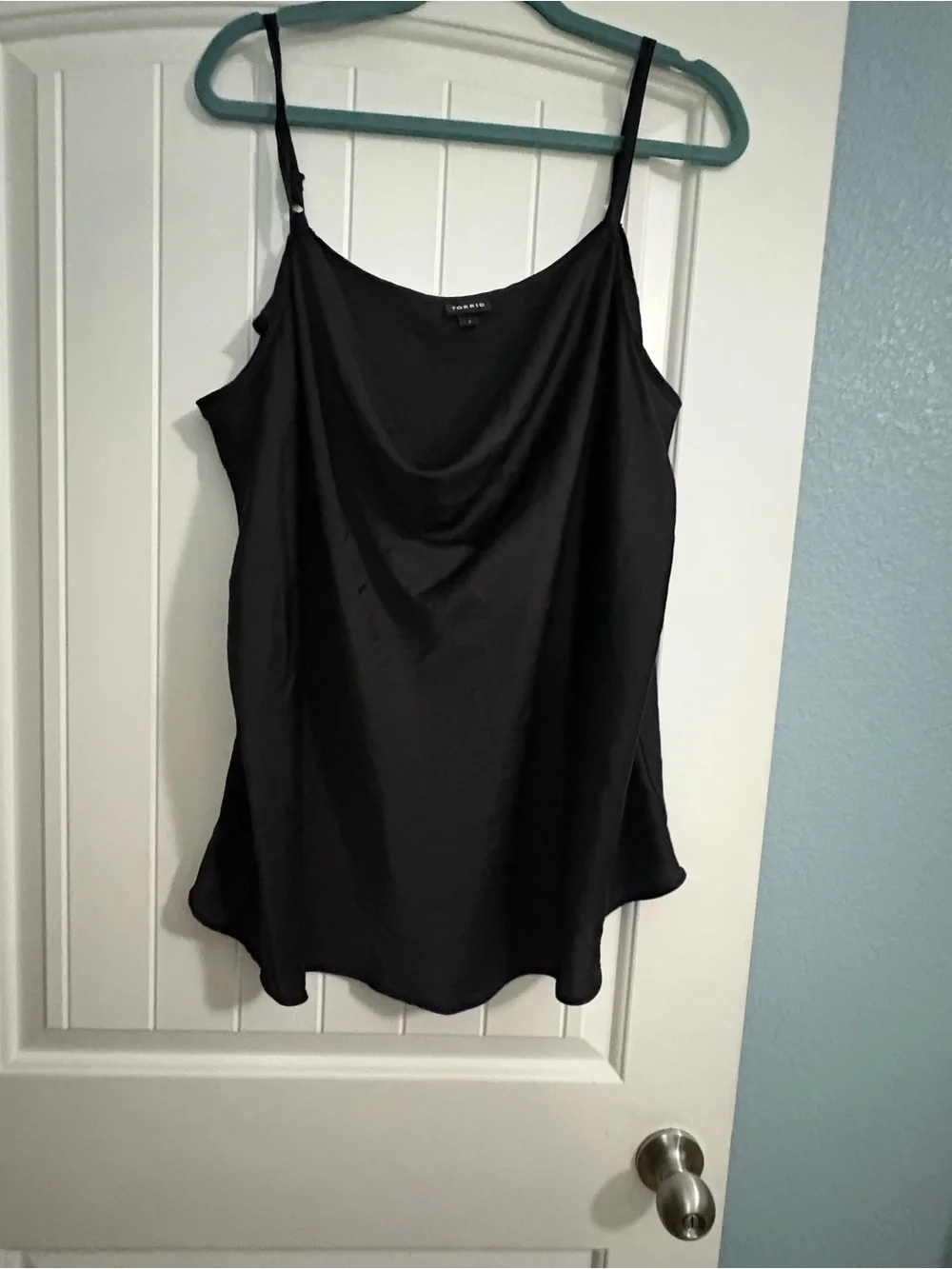 torrid Black Satin Cowl Neck Camisole